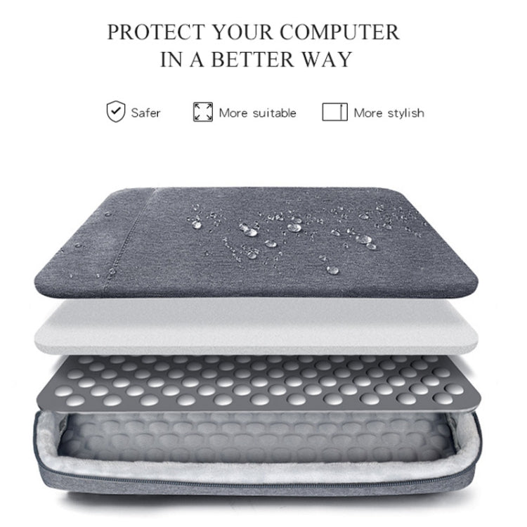 Oxford Cloth Water-resistant Laptop Handbag for 15.4 inch Laptops, with Trunk Trolley Strap(Grey)