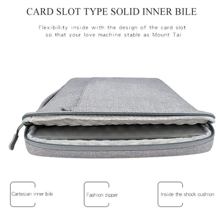 Oxford Cloth Water-resistant Laptop Handbag for 15.4 inch Laptops, with Trunk Trolley Strap(Grey)