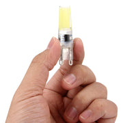 G9 3W 300LM COB LED Light , Silicone Dimmable for Halls / Office / Home, AC 220-240V, Transparent Plug(White Light)