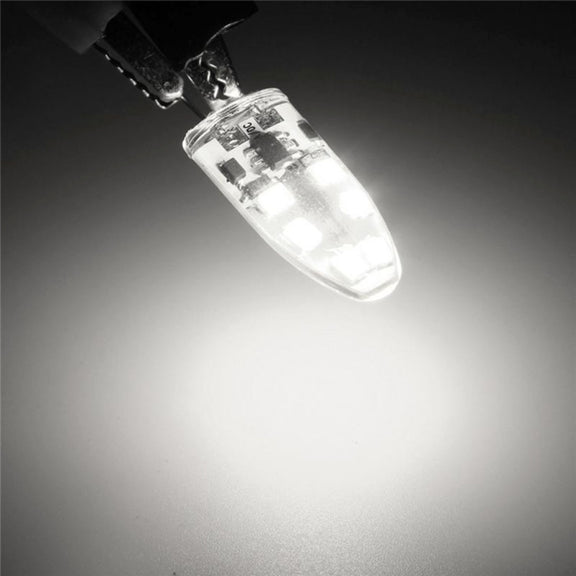 G4 2W 180LM Corn Light Bulb, 12 LED SMD 2835 Silicone, DC 12V, Small Size: 4.1x1x1cm(White Light)