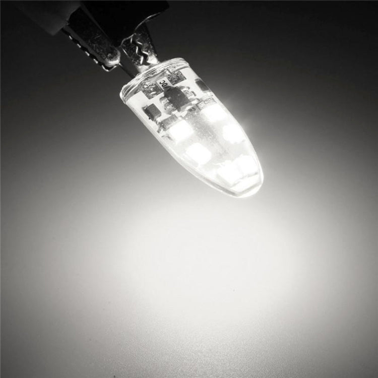 G4 2W 180LM Corn Light Bulb, 12 LED SMD 2835 Silicone, DC 12V, Small Size: 4.1x1x1cm(White Light)