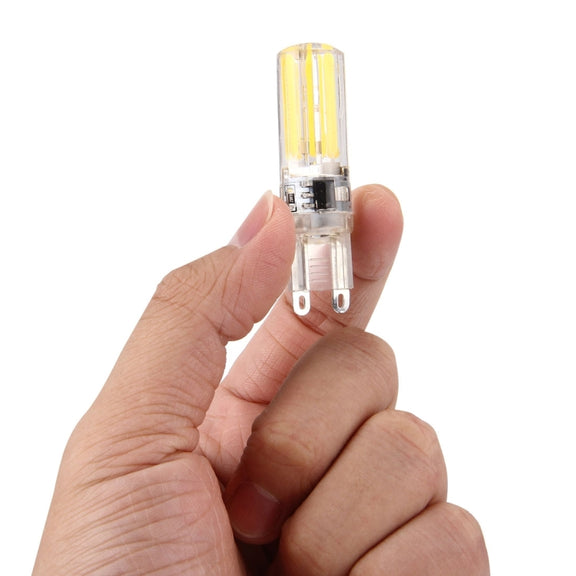 G9 4W Silicone Dimmable 8 LED Filament Light Bulb for Halls, AC 220-240V(Warm White)