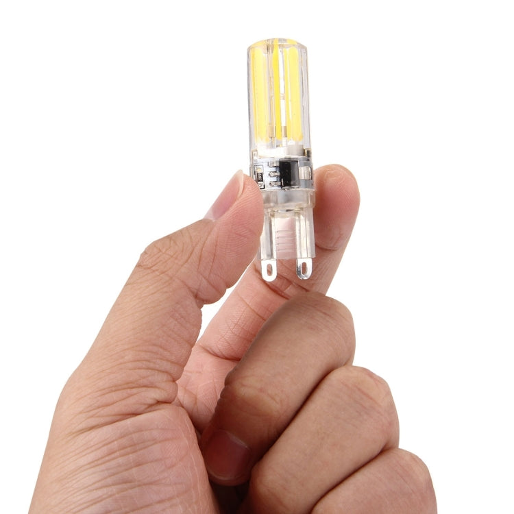 G9 4W Silicone Dimmable 8 LED Filament Light Bulb for Halls, AC 220-240V(Warm White)