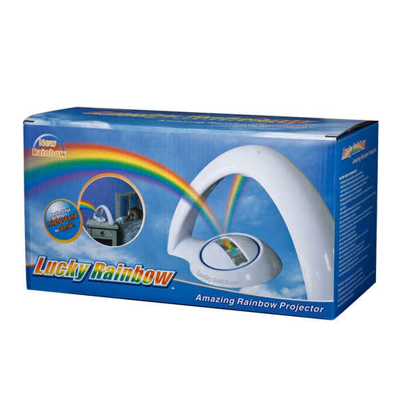 Romantic Rainbow Projection Decorative Lamp Bedside LED Night Light (White)