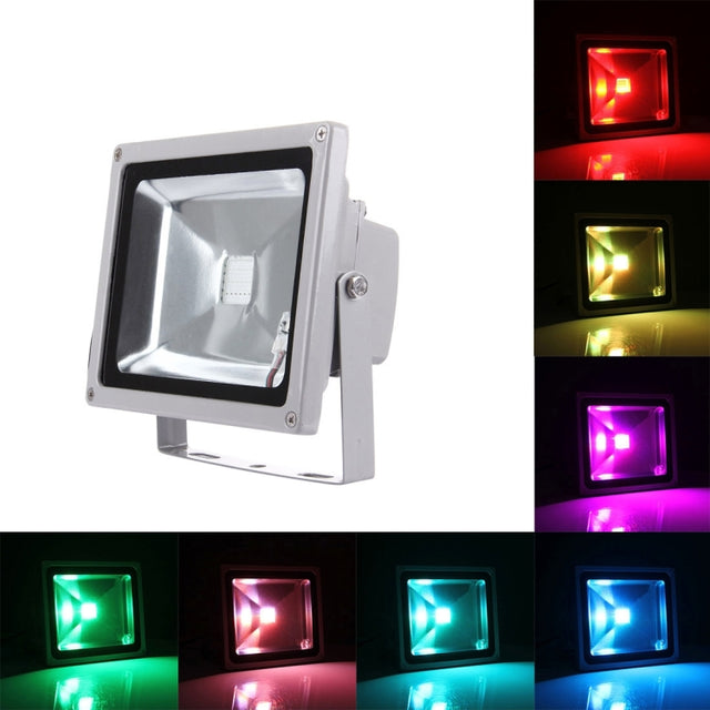 20W IP65 Water-resistant Colorful LED Floodlight L, 1500LM with Remote Control, AC 110-265V