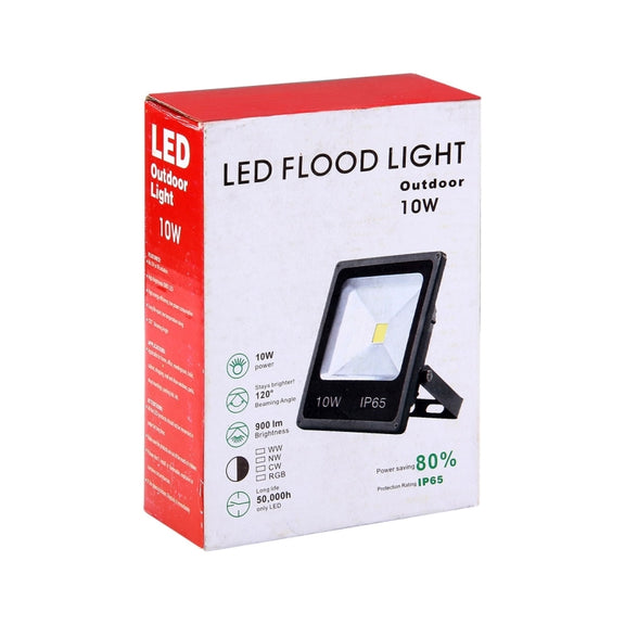 10W IP65 Water-resistant White Light LED Floodlight, 900LM Lamp, AC 85-265V