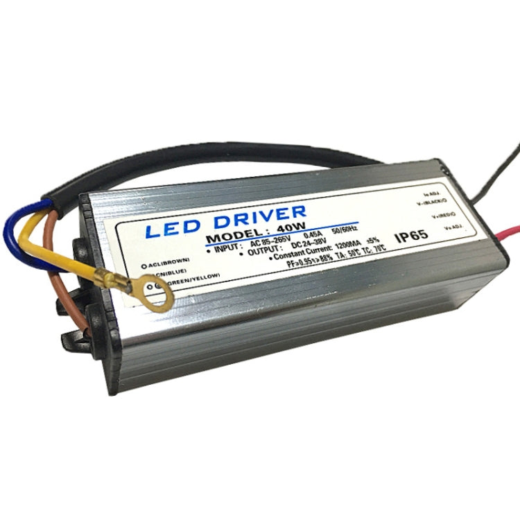 40W LED Driver Adapter AC 85-265V to DC 24-38V IP65 Water-resistant