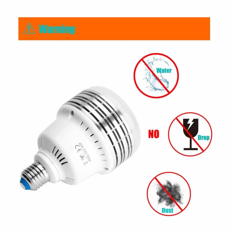 MANTOO PGL45 45W 120V 5500K 5460LM LED Light Bulb for Photography Lighting