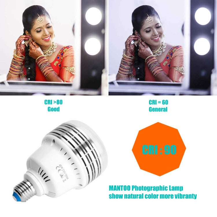 MANTOO PGL45 45W 120V 5500K 5460LM LED Light Bulb for Photography Lighting