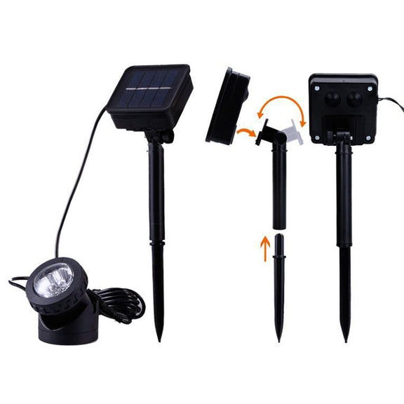 Single Head LED Outdoor Water-resistant Solar Underwater Spotlight Floodlight