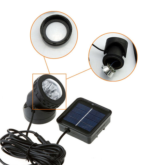 Single Head LED Outdoor Water-resistant Solar Underwater Spotlight Floodlight
