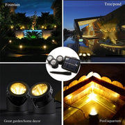 Single Head LED Outdoor Water-resistant Solar Underwater Spotlight Floodlight