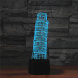 Paris Leaning Tower Shape 3D Colorful LED Vision Light Table Lamp, Crack Remote Control Version - Novelty Lighting by PMC TechLife | Online Shopping South Africa | PMC TechLife | Buy Now Pay Later Mobicred