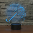 Umbrella Shape 3D Colorful LED Vision Light Table Lamp, Charging Touch Version - Novelty Lighting by PMC TechLife | Online Shopping South Africa | PMC TechLife | Buy Now Pay Later Mobicred