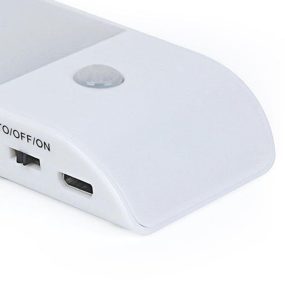 PIR Human Body Motion Sensor White Light LED Night Light, 1W 12 LEDs 240 LM USB Charging, Sensor Distance: 3m, DC 5V