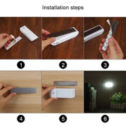 PIR Human Body Motion Sensor White Light LED Night Light, 1W 12 LEDs 240 LM USB Charging, Sensor Distance: 3m, DC 5V