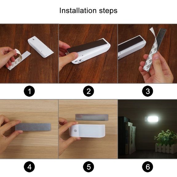 PIR Human Body Motion Sensor White Light LED Night Light, 1W 12 LEDs 240 LM USB Charging, Sensor Distance: 3m, DC 5V