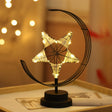 Star Moon Shape Iron Night Light Decorative Light, USB Version (Black) - Night Lights by PMc TechLife | Online Shopping South Africa | PMc TechLife | Buy Now Pay Later Mobicred