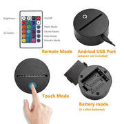 Scorpion Shape 3D Colorful LED Vision Light Table Lamp, Charging Touch Version
