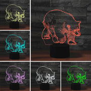 Bear Shape 3D Colorful LED Vision Light Table Lamp, USB Touch Version