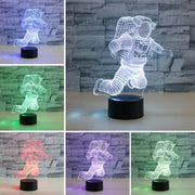 Astronaut Shape 3D Colorful LED Vision Light Table Lamp, Crack Remote Control Version