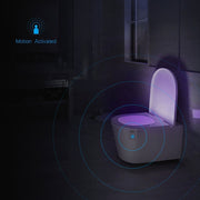 16-colors PIR Motion Sensor + Light Sensor UV Sterilization Aromatherapy LED Light, Home Toilet Bathroom Seat Night Light, DC 5V