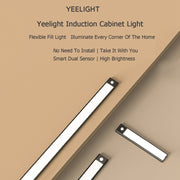 40cm Original Xiaomi Youpin YEELIGHT LED Smart Human Motion Sensor Light Bar Rechargeable Wardrobe Cabinet Corridor Wall Lamps(Black)