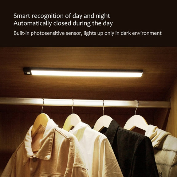 40cm Original Xiaomi Youpin YEELIGHT LED Smart Human Motion Sensor Light Bar Rechargeable Wardrobe Cabinet Corridor Wall Lamps(Black)