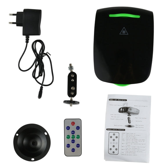 5V LED Card Projection Laser Stage Light, EU Plug