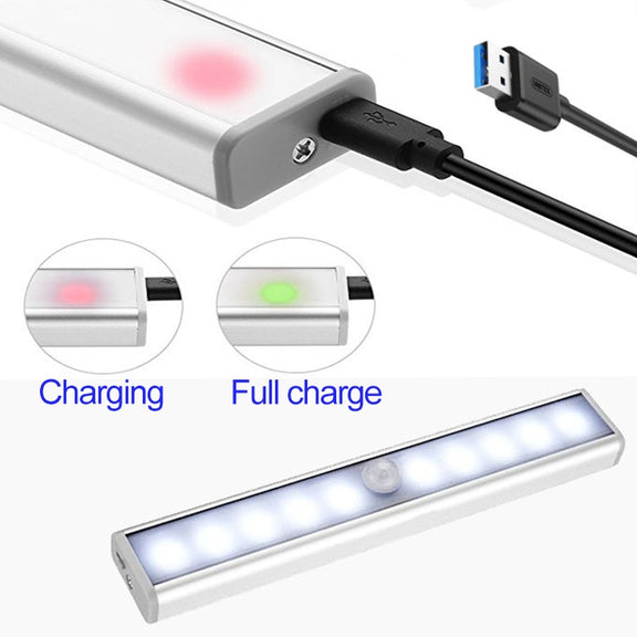 2.8W 20 LEDs Warm White Wide Screen Intelligent Human Body Sensor Light LED Corridor Cabinet Light, USB Charging Version