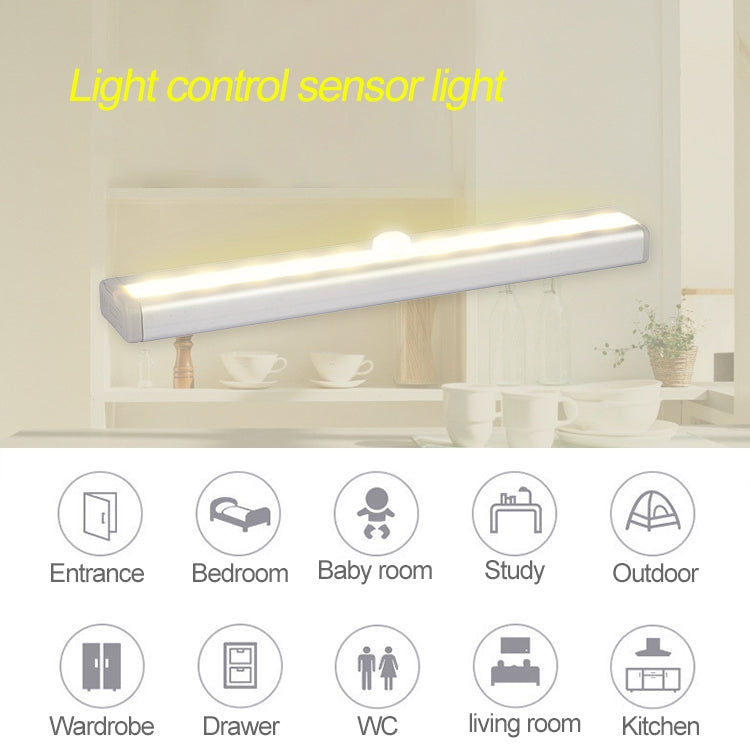2.8W 40 LEDs Warm White Wide Screen Intelligent Human Body Sensor Light LED Corridor Cabinet Light, USB Charging Version