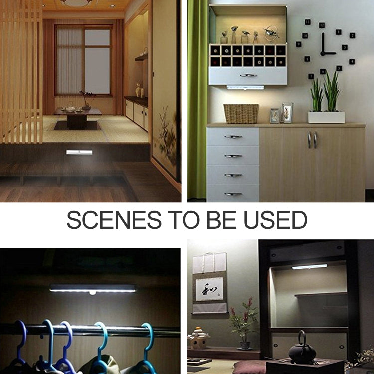 2.8W 60 LEDs Warm White Wide Screen Intelligent Human Body Sensor Light LED Corridor Cabinet Light, USB Charging Version