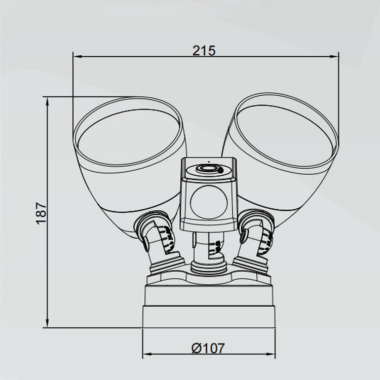 20W LED Smart Sensor Outdoor Floodlight with 1080P Security Camera, 3000K Warm Light (Black)