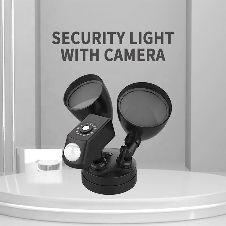 20W LED Smart Sensor Outdoor Floodlight with 1080P Security Camera, 5000K White Light (White)