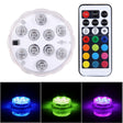 Waterproof Submersible LED Light, 10 LEDs Cylinder Remote Controlled with Remote Controllor, Remote Control Range(in Open Area): 24-30 Feet - Underwater Lights by PMC TechLife | Online Shopping South Africa | PMC TechLife