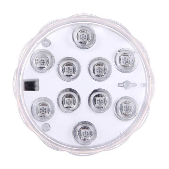 Water-resistant Submersible LED Light, 10 LEDs Cylinder Remote Controlled with Remote Controllor, Remote Control Range(in Open Area): 24-30 Feet