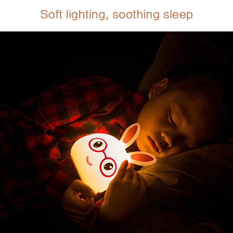 Happy Rabbit Creative Touch 3D LED Decorative Night Light, AAA Battery Version (Pink)