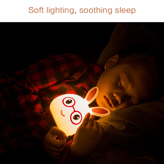 Happy Rabbit Creative Touch 3D LED Decorative Night Light, AAA Battery Version (Pink)