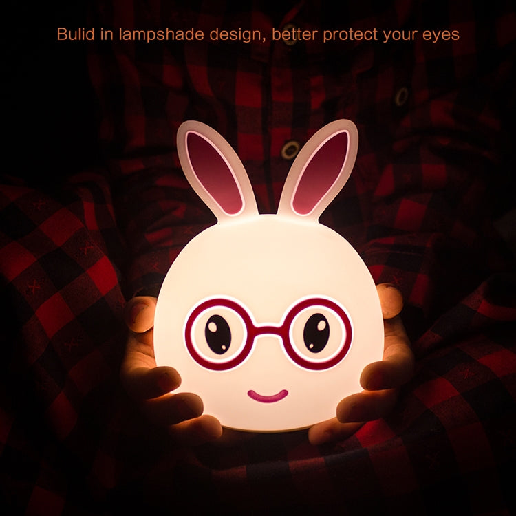 Happy Rabbit Creative Touch 3D LED Decorative Night Light, AAA Battery Version (Pink)