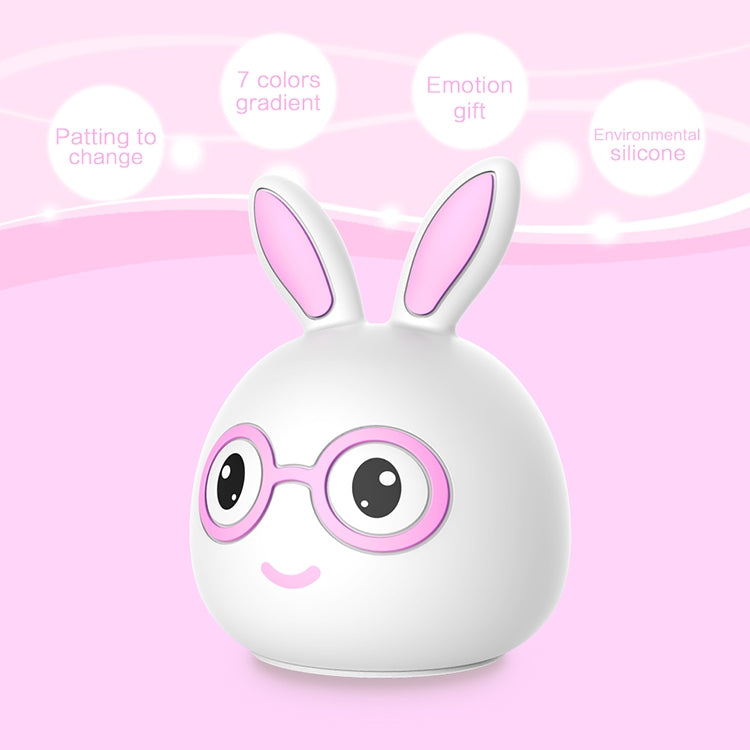 Happy Rabbit Creative Touch 3D LED Decorative Night Light, AAA Battery Version (Pink)