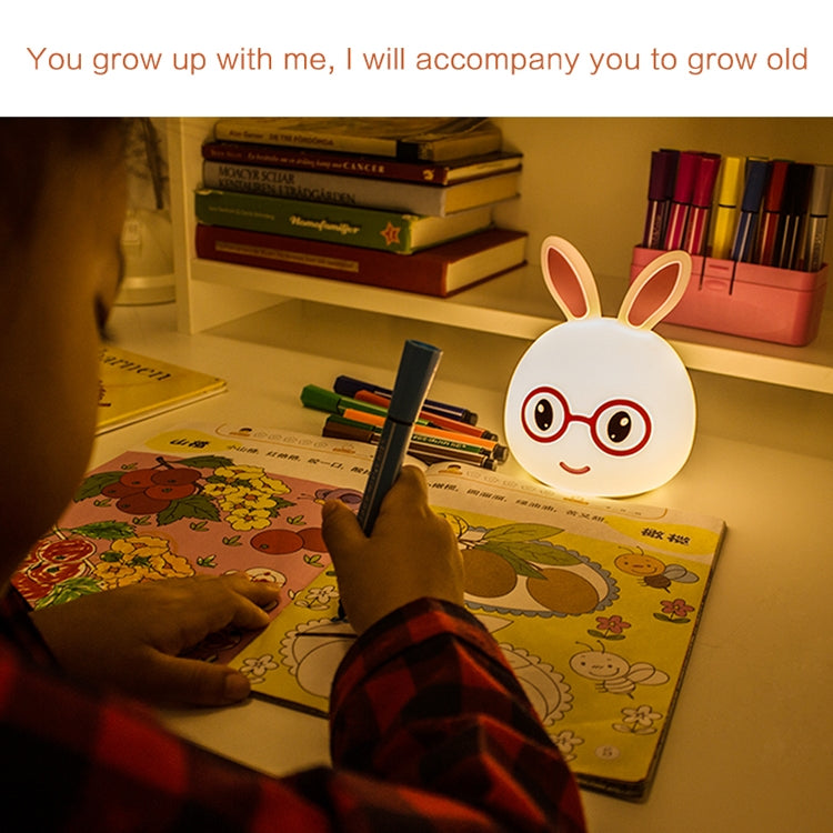 Happy Rabbit Creative Touch 3D LED Decorative Night Light, AAA Battery Version (Pink)