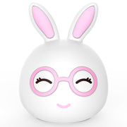 Happy Rabbit Creative Touch 3D LED Decorative Night Light, USB Charging Version (Pink)