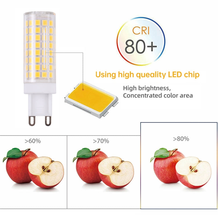 G9 102 LEDs SMD 2835 2800-3200K LED Corn Light, AC 110V(Warm White)