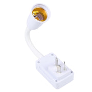 E27 Socket Remote Control Lamp Light Holder Base Converter with Switch, AU Plug (White)