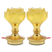 2pcs Household LED Lotus Lights for Buddha Electronic Altar Lamp, CN Plug(Colorful Light)