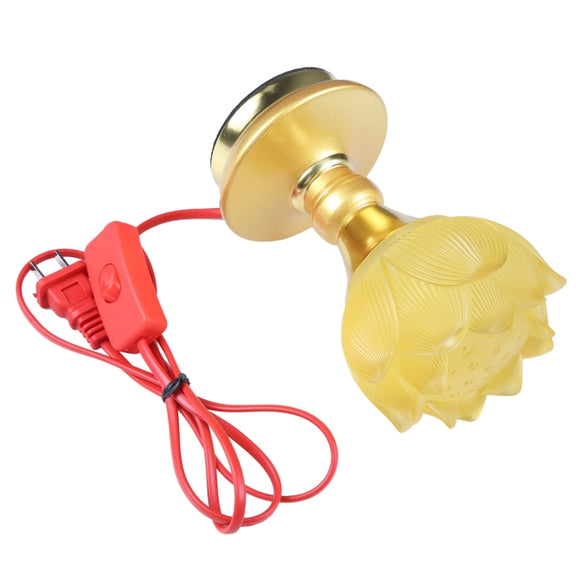 2pcs Household LED Lotus Lights for Buddha Electronic Altar Lamp, CN Plug(Colorful Light)