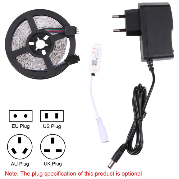 Smart Bluetooth APP Control Bare Board 2835 SMD RGB LED Rope Light, 60 LED/m, Length: 5m, 12V 2A 100-240V(AU Plug)