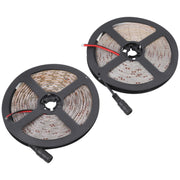 2pcs Bare Board 2835 SMD Dimmable White Light / Warm Light LED Rope Light, 60 LED/m, Length: 5m, 12V 2A 100-240V(US Plug)