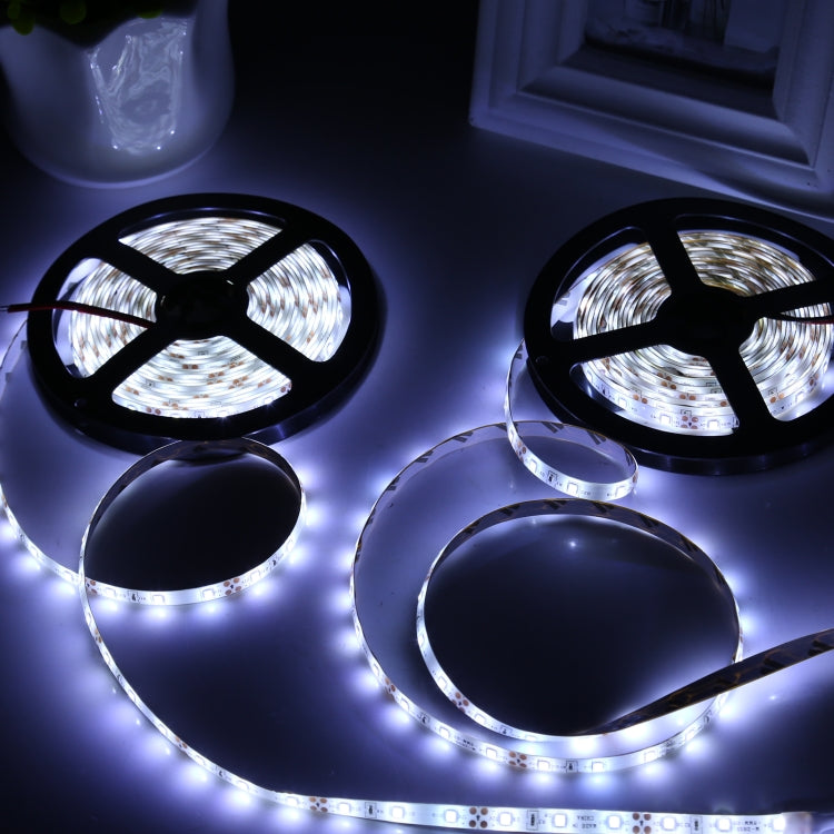 2pcs Bare Board 2835 SMD Dimmable White Light / Warm Light LED Rope Light, 60 LED/m, Length: 5m, 12V 2A 100-240V(EU Plug)