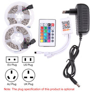 2pcs Bare Board 5050 SMD RGB LED Rope Light, 30 LED/m, Length: 5m, 12V 2A 100-240V, with 24 Keys Doodle Controller (UK Plug)